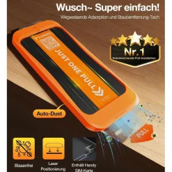 TORRAS Panzerglas Sichtschutz für iPhone 16 Pro Max (2 Stück)
