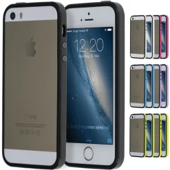 TPU Bumper iPhone 5 5S SE Schutz Rahmen Hülle Silikon Schale Cover Case Folie