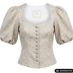 Trachtenmieder Serella Puffarm taupe
