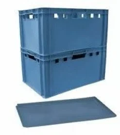 2 Transportbox/ Allzweckkas stapelbar 1 Deckel E3 blau NEU Gastlando