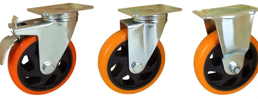 Transportrollen 125mm Lenkrolle Schwerlastrollen Bockrollen Möbelrolle Bremse