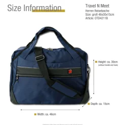 Travel N Meet Reisetasche, Sporttasche Spinnstoff navy Weekender OTD4211B