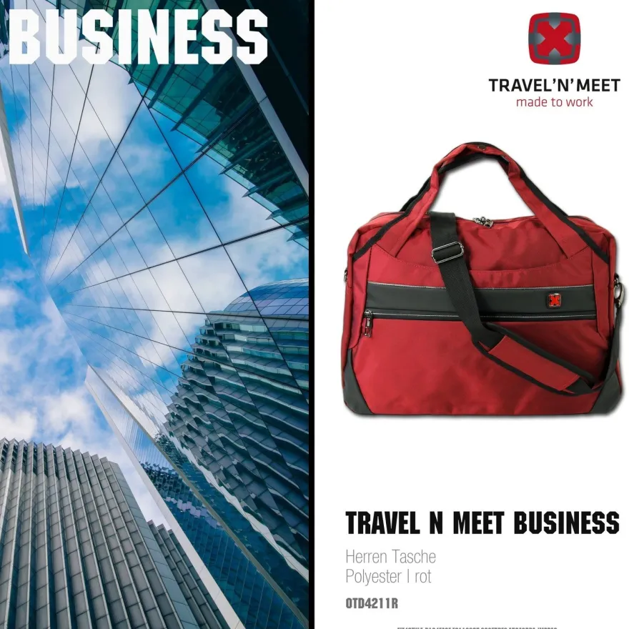 Travel N Meet Reisetasche, Sporttasche Spinnstoff rot Weekender OTD4211R