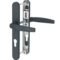 Türdrücker Langschild Schmalrahmen RAL7016 Anthrazit 8-72mm Wechselgarnitur