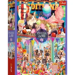 Trefl, Flauschige Freunde, 2x500 Teile Puzzle