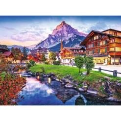 Trefl, Stadt in den Alpen, 1000 Teile Premium Plus Puzzle