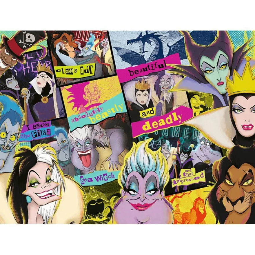 TREFL Wood Craft Origin Puzzle Disney: Meet the Bad Guys 1000 Teile