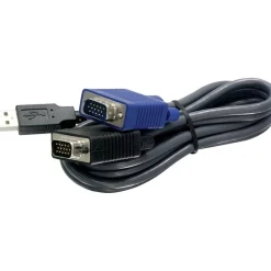 Trendnet 1.8m Usb/Vga Keyboard Video Mouse Kvm Cable 1.8m Black