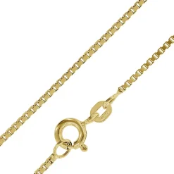 trendor Schmuck Anhänger Kreuz 585 Gold (14 Karat) mit goldplattierter Kette 75125