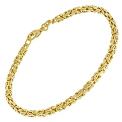 trendor Schmuck Armband Königskette Silber 925 Vergoldet Breite 3,2 mm 51322