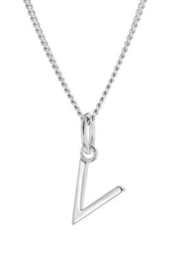 trendor Schmuck Damen-Kette mit Buchstabe V Anhänger Silber 925 15210-V
