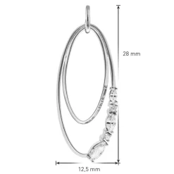 trendor Schmuck Damen-Kette Silber 925 Zirkonia-Collier 68360