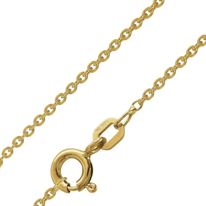 trendor Schmuck Halskette mit Großem Buchstaben L 925 Silber mit Goldauflage 41790-L
