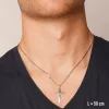 trendor Schmuck Herren-Anhänger Kreuz 925 Silber Rhodiniert 28 mm 21314