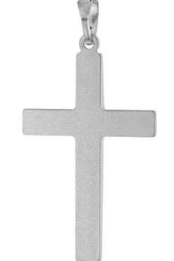 trendor Schmuck Herren-Anhänger Kreuz 925 Silber Rhodiniert 28 mm 21314