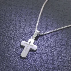 trendor Schmuck Kinder-Anhänger Kreuz mit Kette 925 Silber 48887