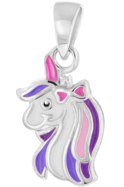 trendor Schmuck Kinder-Halskette Einhorn Silber 925 Collier 41696