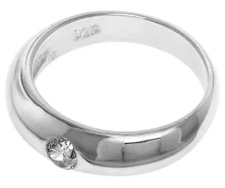 trendor Schmuck Kinder-Halskette mit Taufring 925 Silber mit synth. Zirkonia 68068