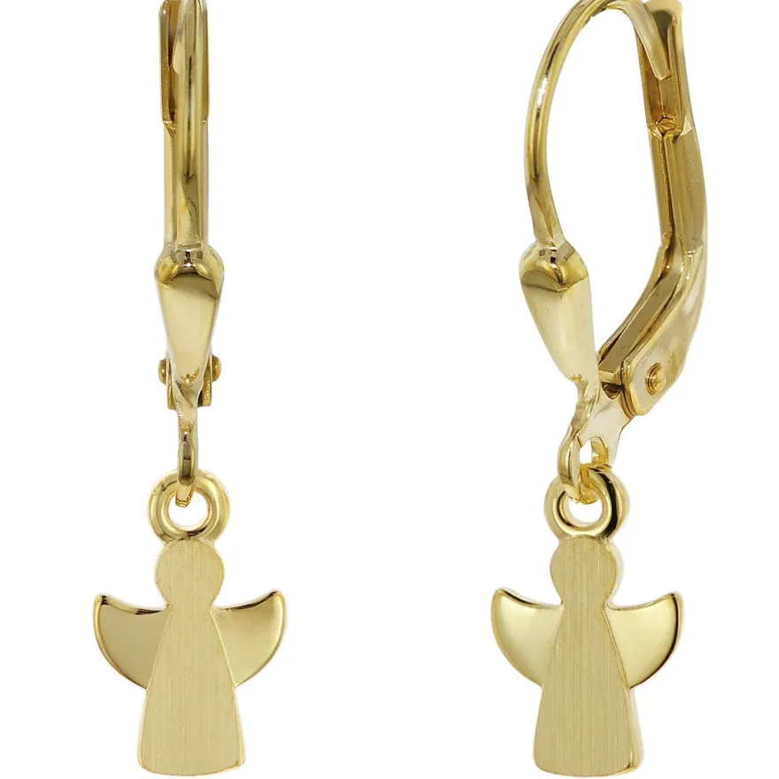 trendor Schmuck Kinder-Ohrringe Engel 333 (8 Kt) Gold Ohrschmuck für Mädchen 51940