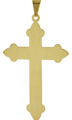 trendor Schmuck Kreuz-Anhänger Gold 333/8K mit vergoldeter Silber-Herrenkette 15762