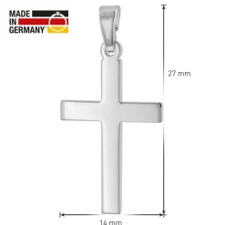 trendor Schmuck Kreuz-Anhänger für Damen und Herren 925 Silber mit Halskette 41125