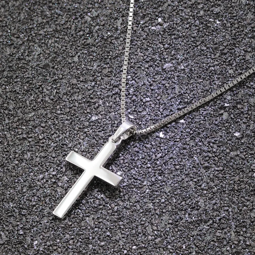 trendor Schmuck Kreuz-Anhänger für Damen und Herren 925 Silber mit Halskette 41125