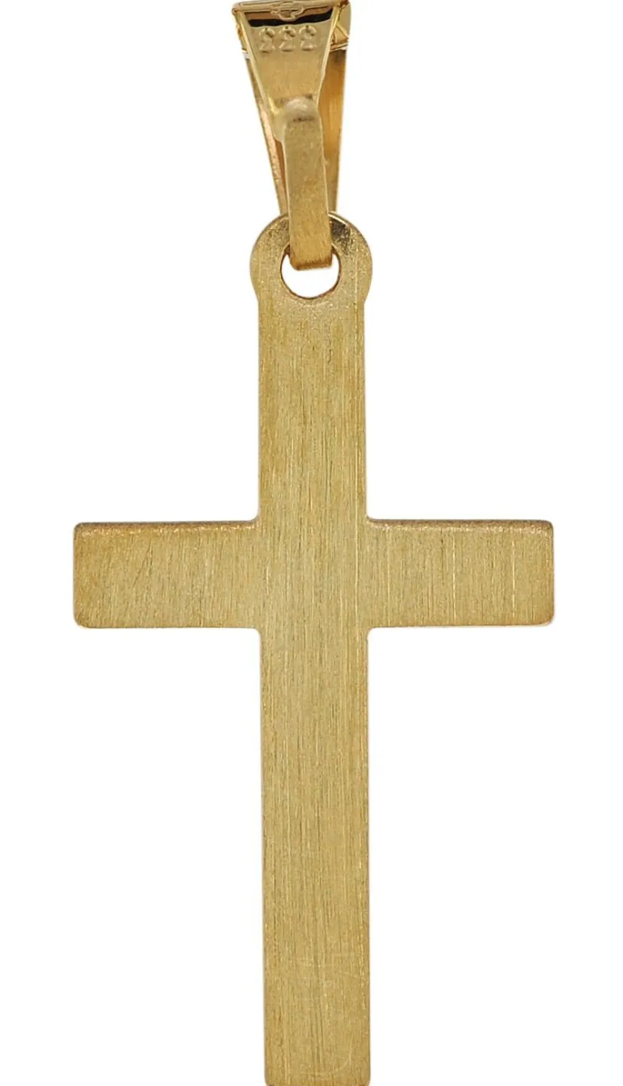 trendor Schmuck Kreuz für Kinder Gold 333/8 Karat 18 mm + goldplattierte Kette 08508