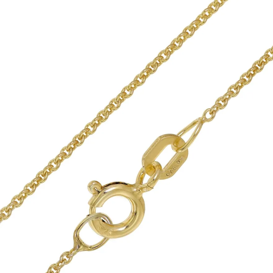trendor Schmuck Mädchen Engel-Anhänger Gold 333/8K Mit Vergoldeter Silberkette 28586
