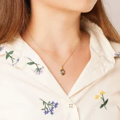 trendor Schmuck Mädchen Engel-Anhänger Gold 333/8K Mit Vergoldeter Silberkette 28586