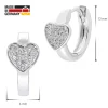 trendor Schmuck Mädchen-Ohrringe 925 Silber Klapp-Creolen mit Herz 68194