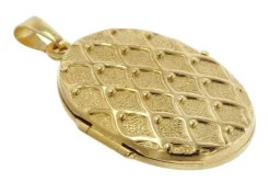 trendor Schmuck Medaillon mit Netzmuster Gold 333 / 8K 75535
