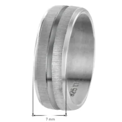 trendor Schmuck Partnerring für Damen und Herren Silber 925 Breite 7 mm 65410