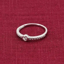 trendor Schmuck Ring für Damen Weißgold 333 mit Zirkonia 41326