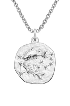 trendor Schmuck Sternzeichen Fische mit Halskette 925 Silber Ø 16 mm 08441-03