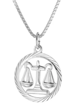 trendor Schmuck Waage Sternzeichen Halskette Silber 925 15360-10