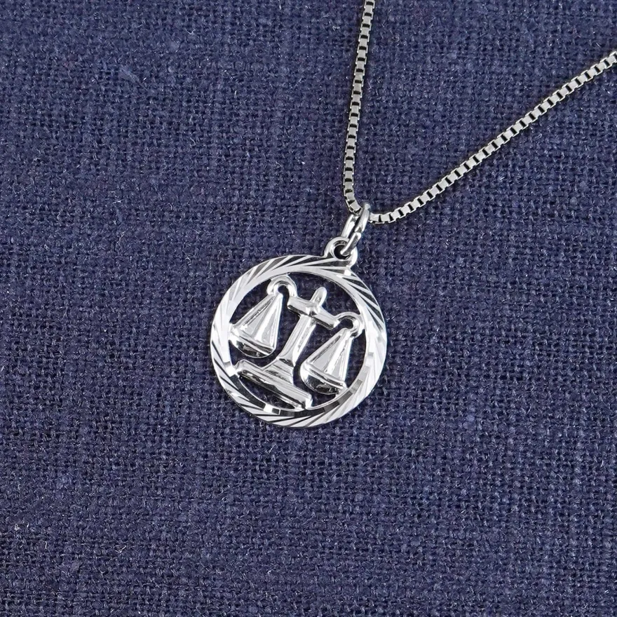 trendor Schmuck Waage Sternzeichen Halskette Silber 925 15360-10