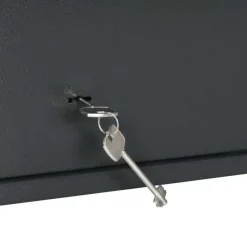 Tresor KODO Schloss Dunkelgrau 31x20x20cm Stahl Safe Tresor f?r Zuhause