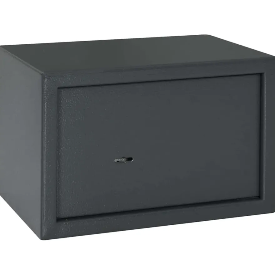 Tresor KODO Schloss Dunkelgrau 31x20x20cm Stahl Safe Tresor f?r Zuhause