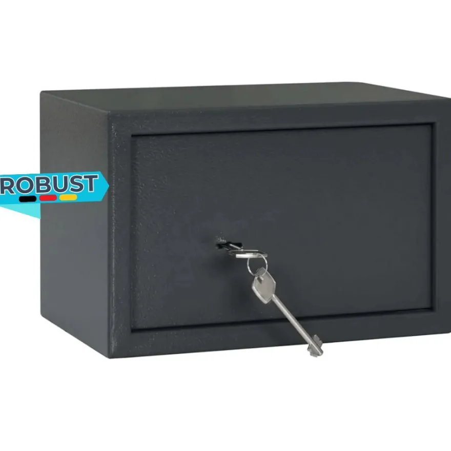 Tresor KODO Schloss Dunkelgrau 31x20x20cm Stahl Safe Tresor f?r Zuhause
