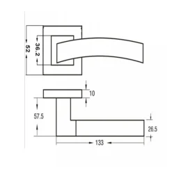 Türgriff Türklinke Türbeschlag Türdrücker Drücker Rosettengarnitur Vector Zamak