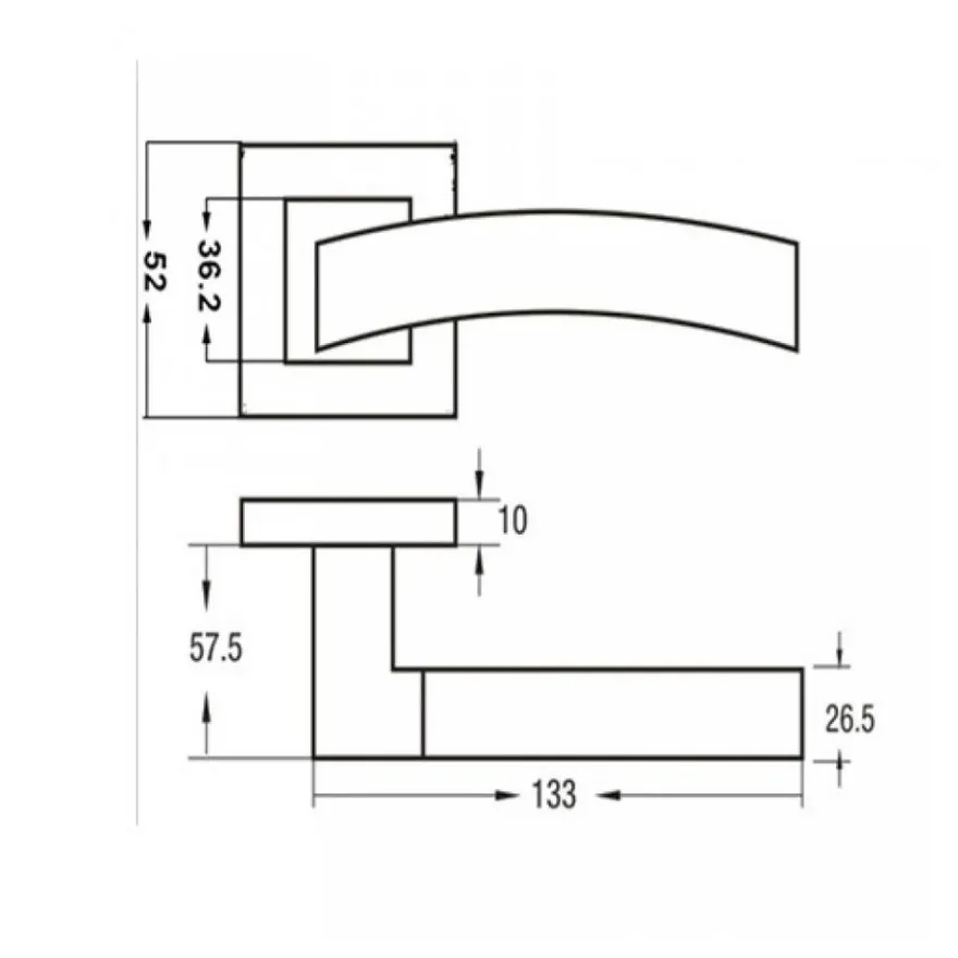 Türgriff Türklinke Türbeschlag Türdrücker Drücker Rosettengarnitur Vector Zamak