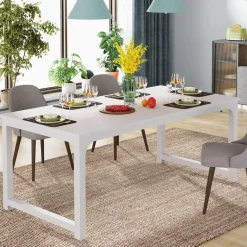 Tribesigns Schreibtisch Computertisch 160x80cm Weiß - Moderner Bürotisch für