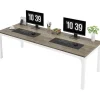 Tribesigns Schreibtisch 200x70x75 cm, Doppelter Computertisch für 2 Personen