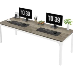 Tribesigns Schreibtisch 200x70x75 cm, Doppelter Computertisch für 2 Personen