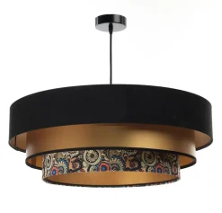 Triniti Hängeleuchte 60cm Version 1 Schwarz, Gold, Mehrfarbig Deckenbecher schwarz