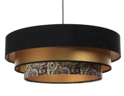 Triniti Hängeleuchte 60cm Version 1 Schwarz, Gold, Mehrfarbig Deckenbecher schwarz