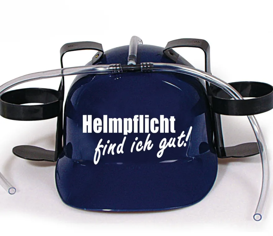 Trinkhelm Spaßhelm mit Printmotiv - Helmfplicht find ich gut - 11844 - versch. Farb