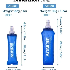Triwonder TPU Faltbare Soft Flask Trinkflasche, BPA-frei, 500ml, ideal für