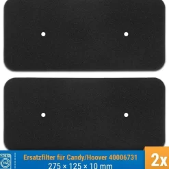 Trockner Filter für Hoover Candy 40006731 2er-Set 275 x 125 x 10 mm
