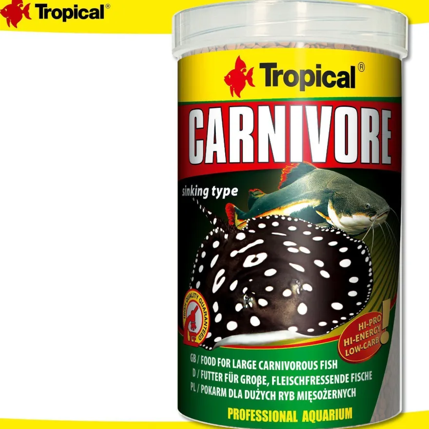 Tropical 1000 ml Carnivore für große, fleischfressende Fische
